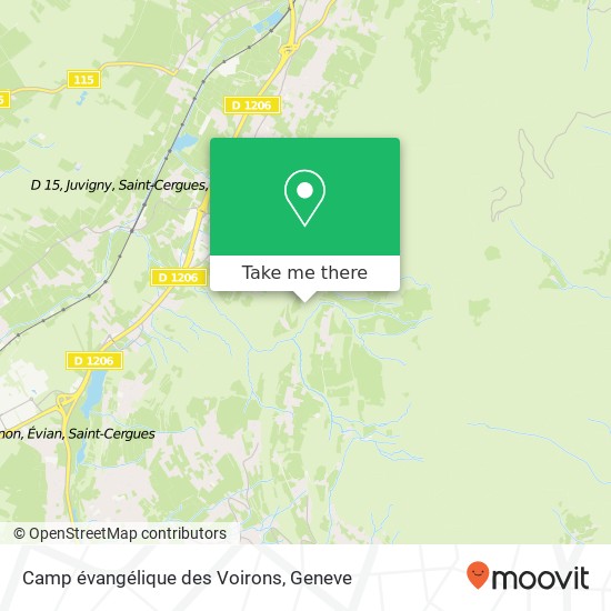 Camp évangélique des Voirons map