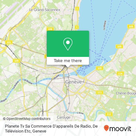 Planete Tv Sa Commerce D'appareils De Radio, De Télévision Etc Karte