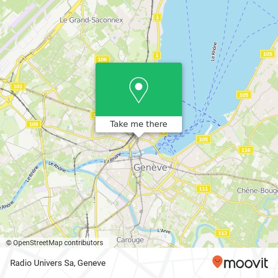 Radio Univers Sa map