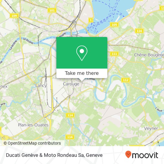 Ducati Genève & Moto Rondeau Sa map