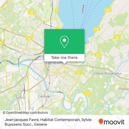Jean-jacques Favre, Habitat Contemporain, Sylvie Buyssens Succ. map