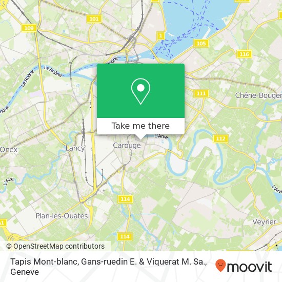 Tapis Mont-blanc, Gans-ruedin E. & Viquerat M. Sa. map