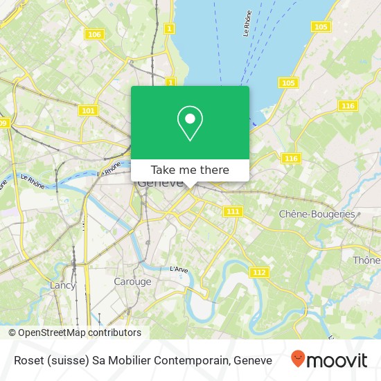Roset (suisse) Sa Mobilier Contemporain map