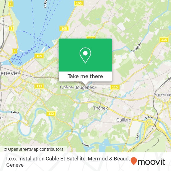I.c.s. Installation Câble Et Satellite, Mermod & Beaud Karte