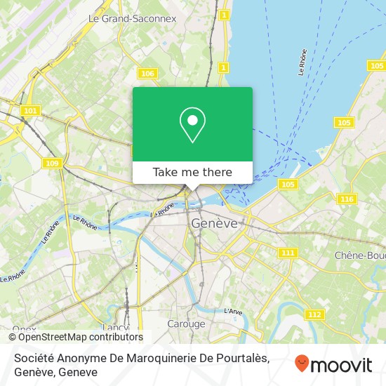 Société Anonyme De Maroquinerie De Pourtalès, Genève Karte