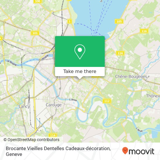 Brocante Vieilles Dentelles Cadeaux-décoration map