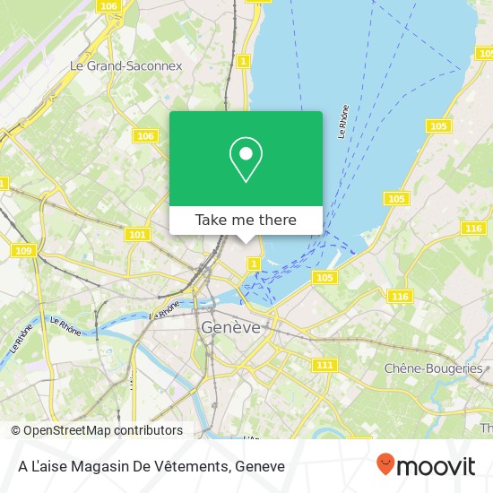 A L'aise Magasin De Vêtements map