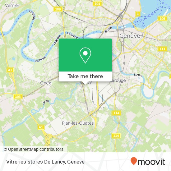 Vitreries-stores De Lancy map