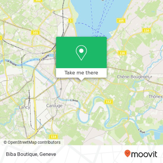 Biba Boutique map
