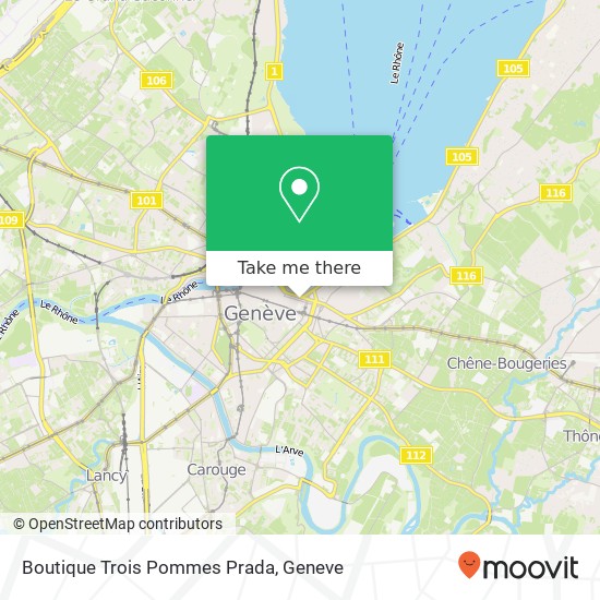 Boutique Trois Pommes Prada map