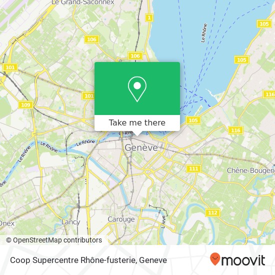 Coop Supercentre Rhône-fusterie map
