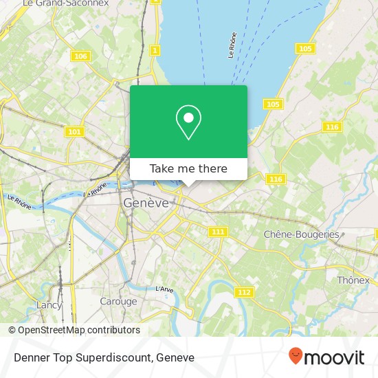 Denner Top Superdiscount map