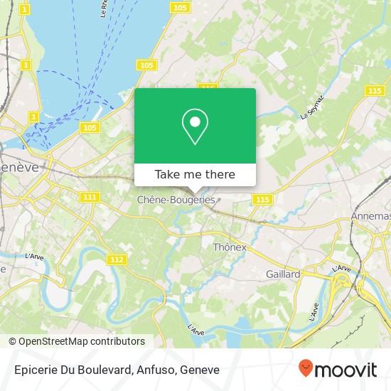 Epicerie Du Boulevard, Anfuso Karte