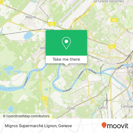 Migros Supermarché Lignon map