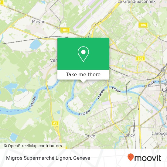 Migros Supermarché Lignon Karte