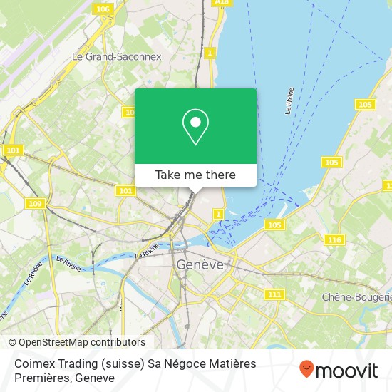 Coimex Trading (suisse) Sa Négoce Matières Premières Karte