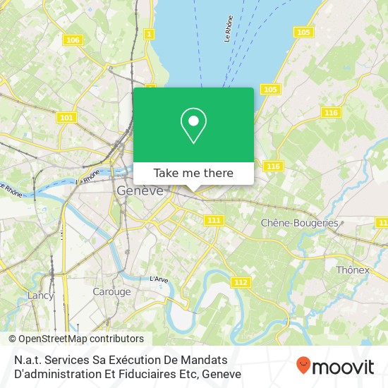 N.a.t. Services Sa Exécution De Mandats D'administration Et Fiduciaires Etc map