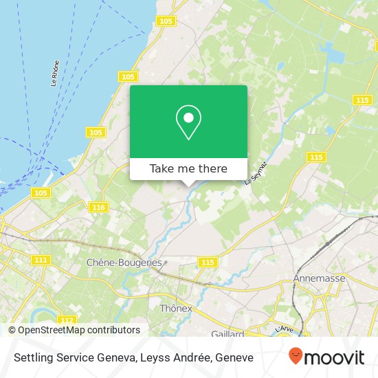 Settling Service Geneva, Leyss Andrée map