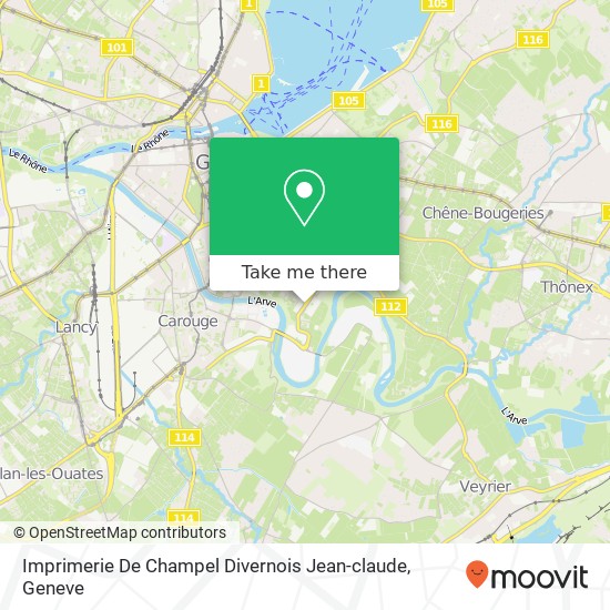 Imprimerie De Champel Divernois Jean-claude Karte