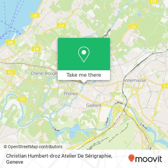 Christian Humbert-droz Atelier De Sérigraphie map