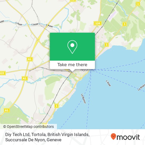 Diy Tech Ltd, Tortola, British Virgin Islands, Succursale De Nyon map