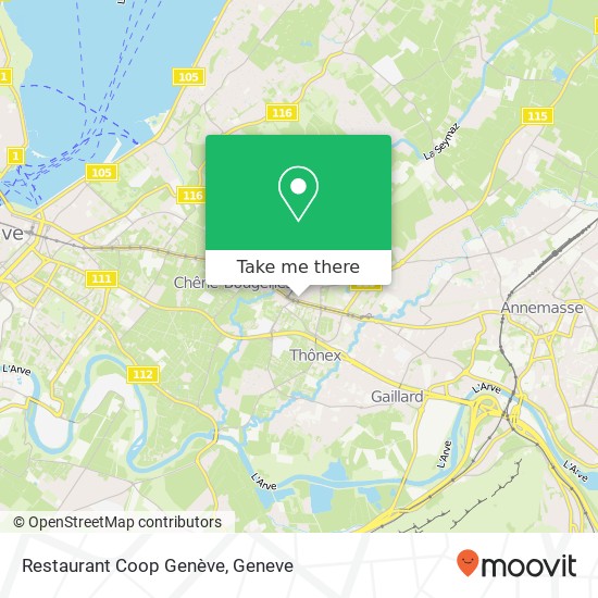 Restaurant Coop Genève Karte