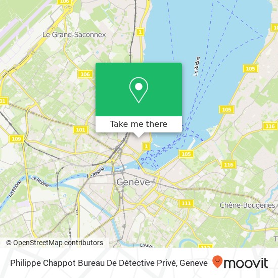 Philippe Chappot Bureau De Détective Privé map