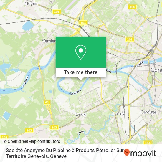 Société Anonyme Du Pipeline à Produits Pétrolier Sur Territoire Genevois map