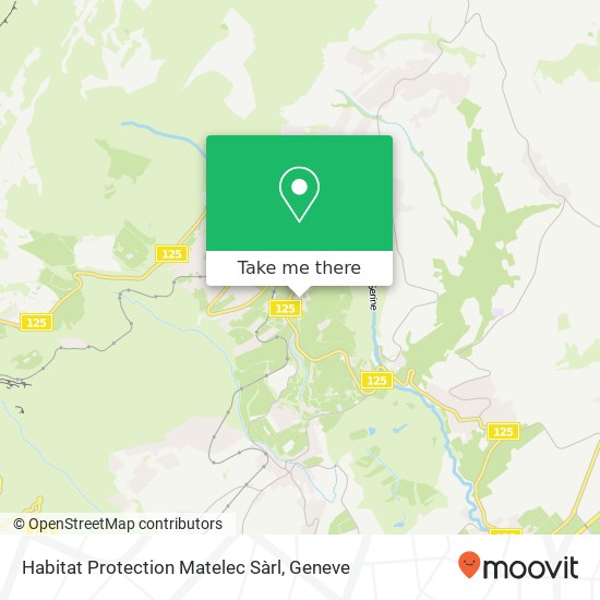 Habitat Protection Matelec Sàrl map