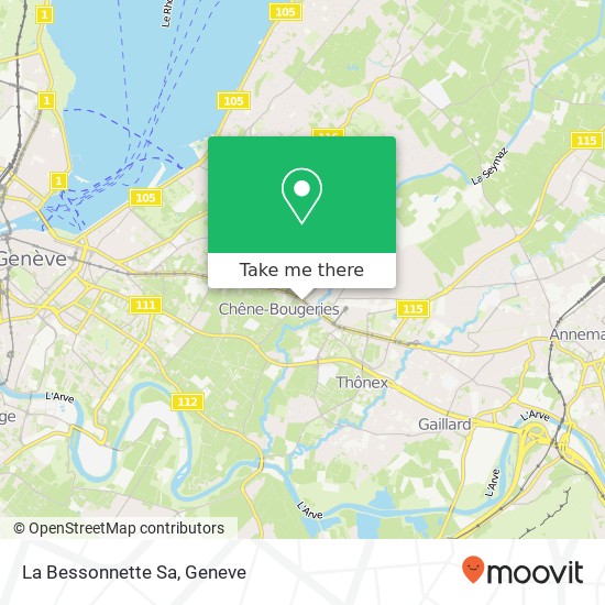 La Bessonnette Sa map