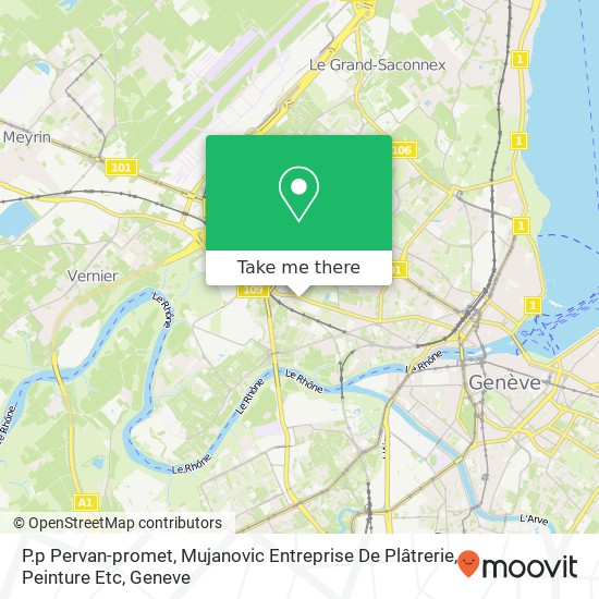 P.p Pervan-promet, Mujanovic Entreprise De Plâtrerie, Peinture Etc map