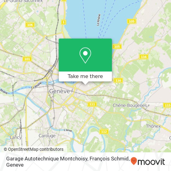 Garage Autotechnique Montchoisy, François Schmid map