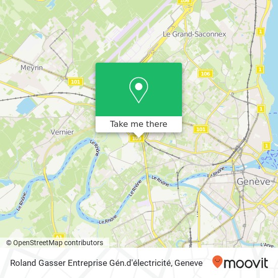 Roland Gasser Entreprise Gén.d'électricité map