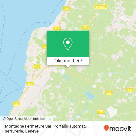 Montagne Fermeture Sàrl Portails-automat.-serrurerie map