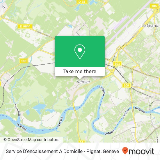 Service D'encaissement A Domicile - Pignat map