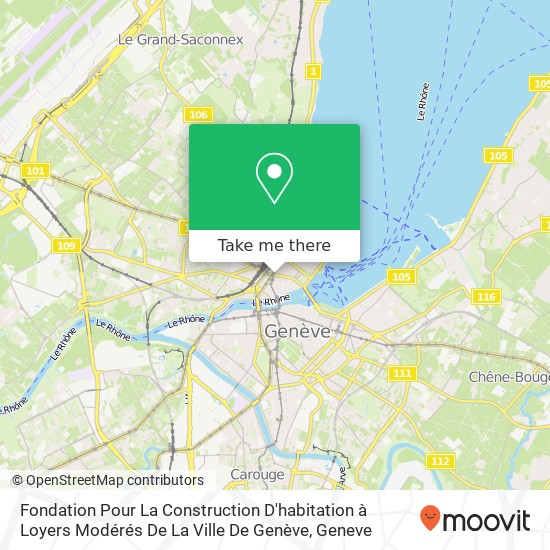 Fondation Pour La Construction D'habitation à Loyers Modérés De La Ville De Genève Karte