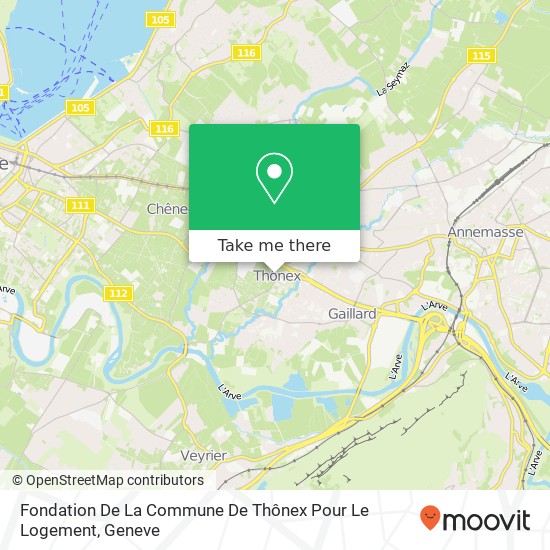Fondation De La Commune De Thônex Pour Le Logement map