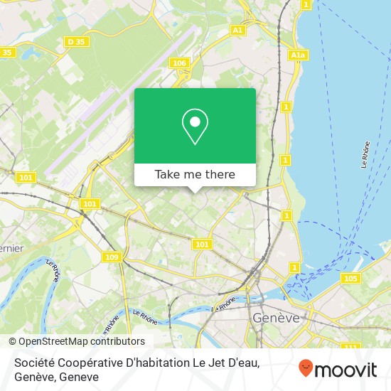 Société Coopérative D'habitation Le Jet D'eau, Genève map