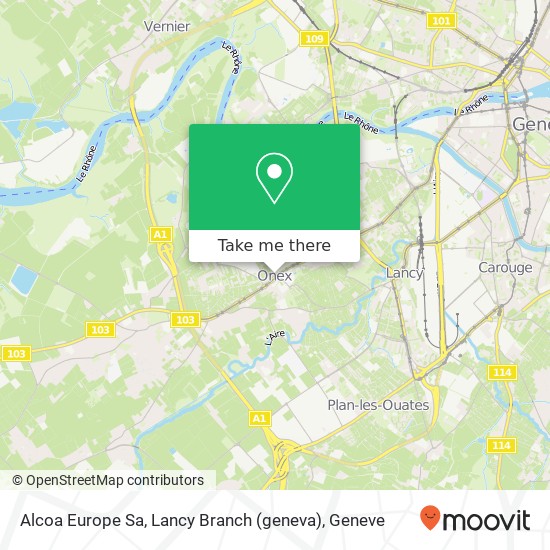 Alcoa Europe Sa, Lancy Branch (geneva) map