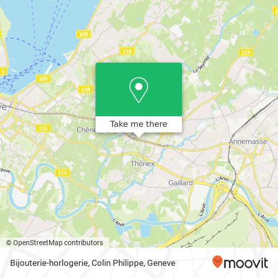 Bijouterie-horlogerie, Colin Philippe map