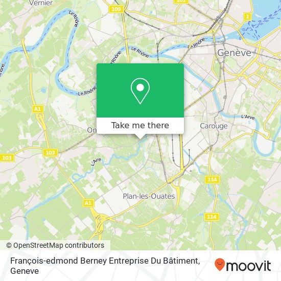 François-edmond Berney Entreprise Du Bâtiment Karte
