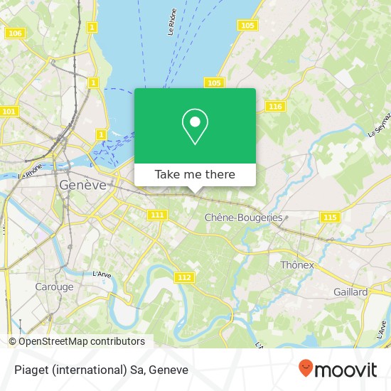 Piaget (international) Sa map