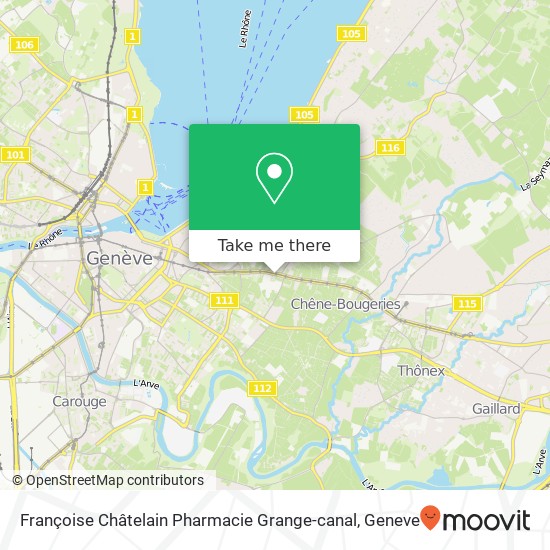 Françoise Châtelain Pharmacie Grange-canal map