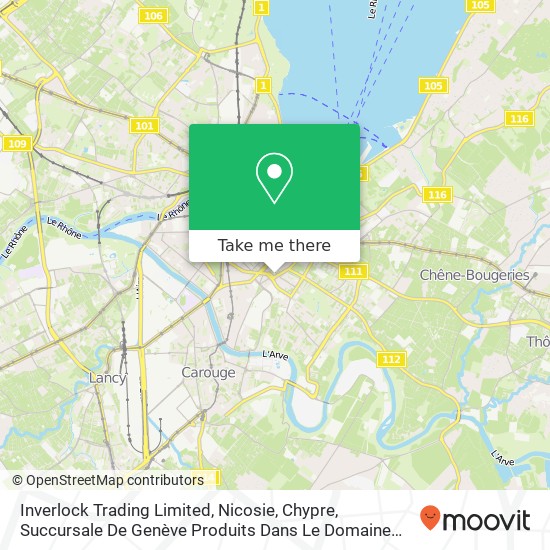 Inverlock Trading Limited, Nicosie, Chypre, Succursale De Genève Produits Dans Le Domaine Pharmaceu map