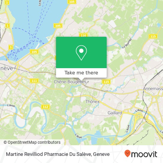 Martine Revilliod Pharmacie Du Salève map