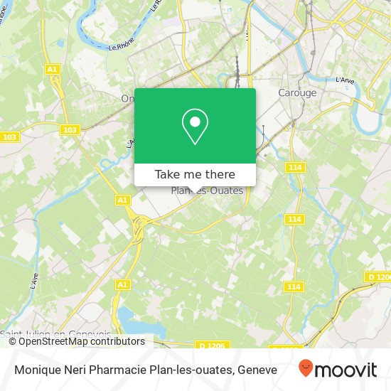 Monique Neri Pharmacie Plan-les-ouates map