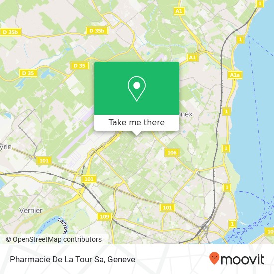 Pharmacie De La Tour Sa map