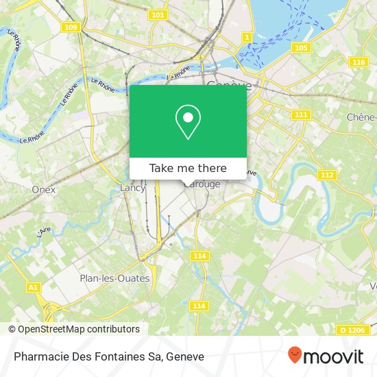 Pharmacie Des Fontaines Sa map