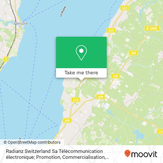 Radianz Switzerland Sa Télécommunication électronique; Promotion, Commercialisation, Services Etc map