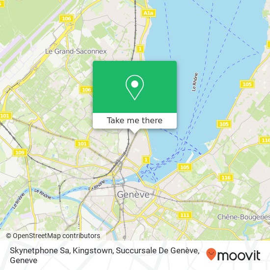 Skynetphone Sa, Kingstown, Succursale De Genève Karte